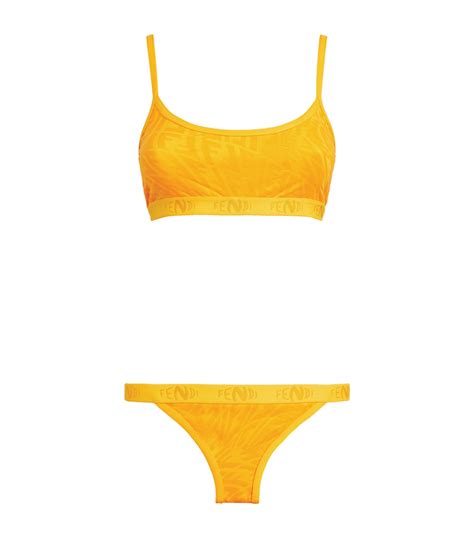 fendi swimsuit yellow|Fendi bikini orange.